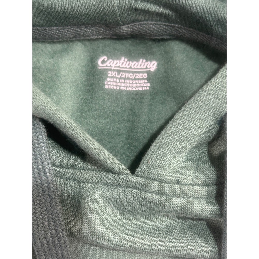 Michigan State Spartans Hoodie Green Mens 2XL Athletic College Sweatshirt - Picture 4 of 6